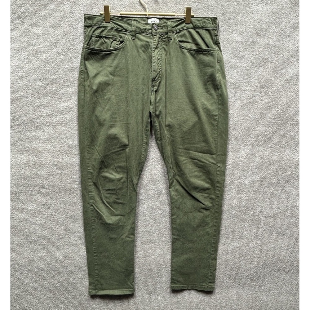Flint And Tinder Pants Mens 31x30 Green Slim Fit 5 Pocket 365 Pant Chino Trouser